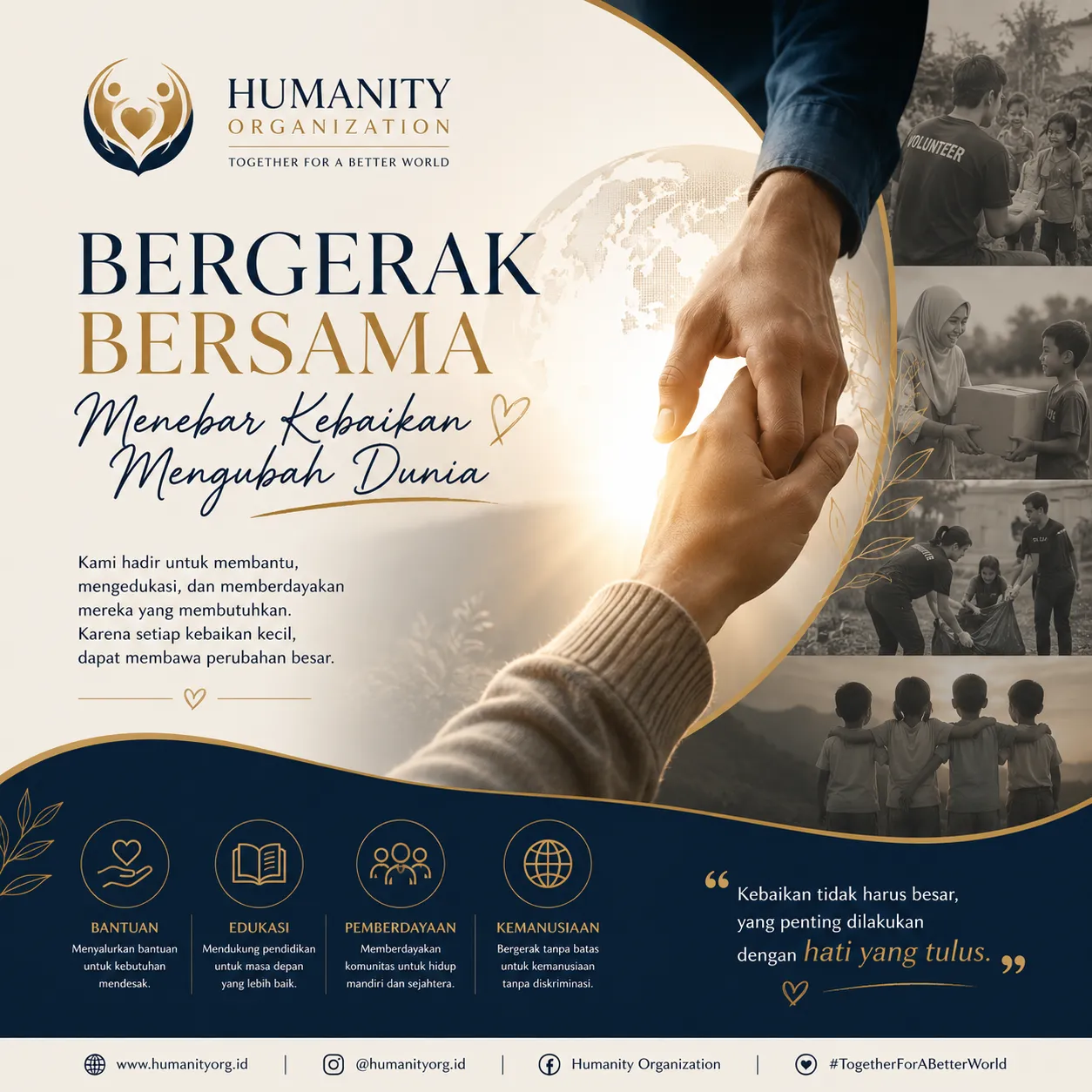 Kegiatan sosial dan aksi kemanusiaan bersama relawan OKTA188 Peduli
